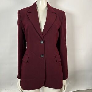Zara Collection Tailored Burgundy Blazer Womens Size Medium